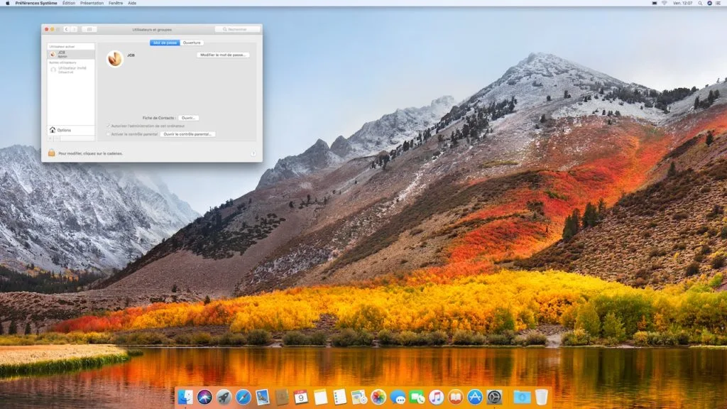 macOS high sierra bureau