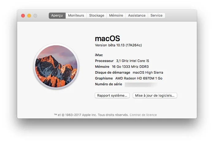 Installer macOS High Sierra en dual boot (partition, disque externe...) 1