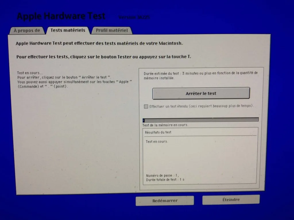 Tester son Mac memoire vive