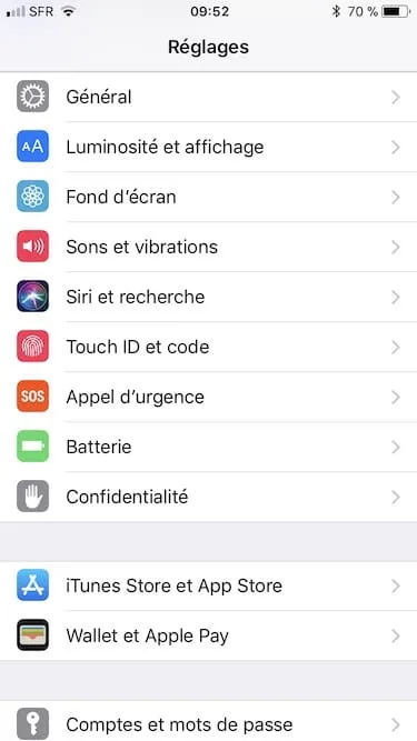Changer la langue d'un iPhone general