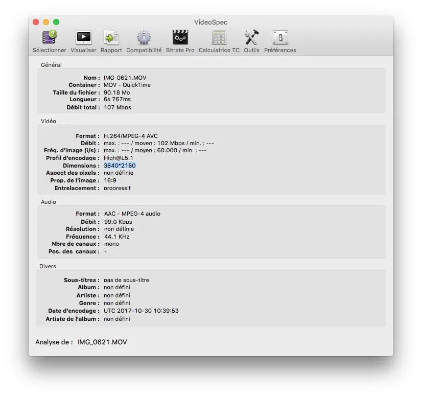 Convertir une video 4K sur Mac en mpeg4 ou autres format