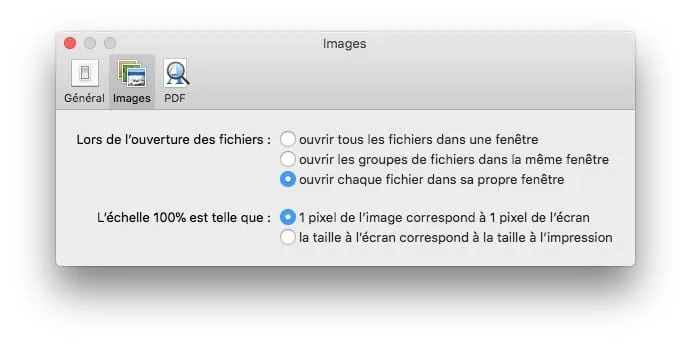 Ouvrir tous les images dans une fenêtre avec Aperçu (Preview) Mac 1 Ouvrir tous les images dans une fenetre avec Apercu preferences par defaut