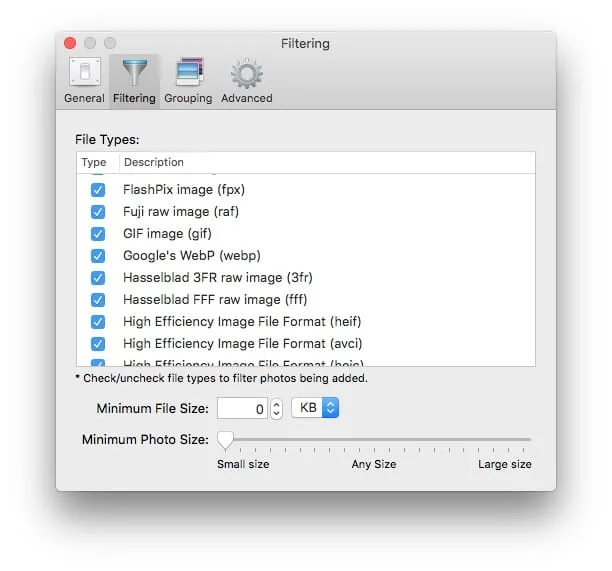 Convertir des photos sur Mac appareil photo reflex