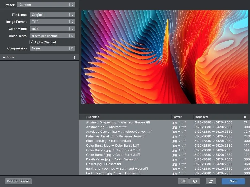 Convertir des photos sur Mac vers un autre format