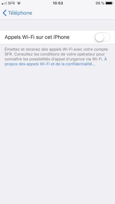 Appels WiFi sur iPhone X, 8, 7, 6S, 6 et SE : mode d'emploi 4 appels wifi sur iphone activer sur cet iPhone