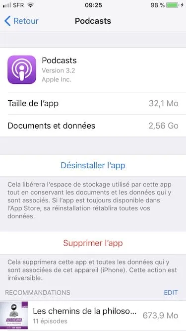 liberer memoire iphone ios11