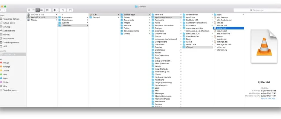 Configurer uTorrent Yosemite en 7 étapes (Mac OS X 10.10) 10 uTorrent Yosemite ipfilter emplacement