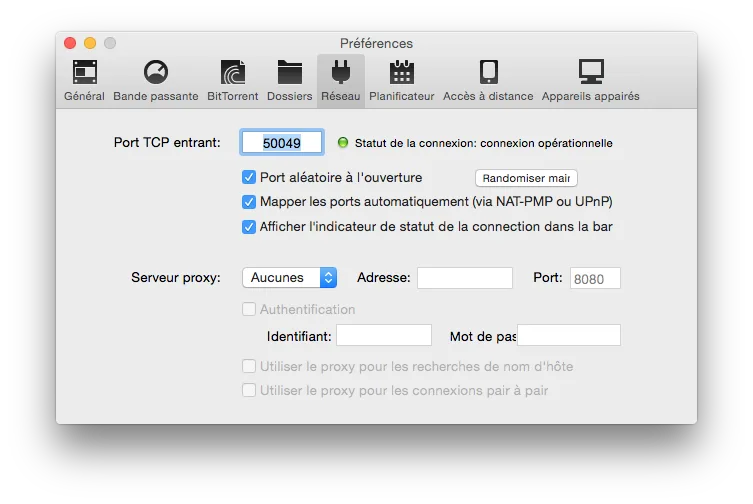 Configurer uTorrent Yosemite en 7 étapes (Mac OS X 10.10) 9 uTorrent Yosemite port ouvert en vert