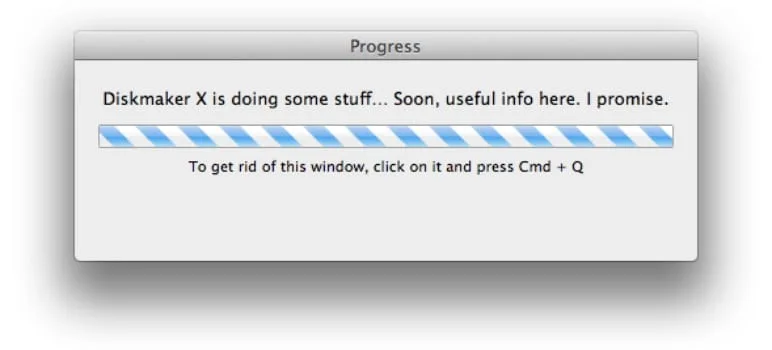 OS X Yosemite diskmakerx creation en cours