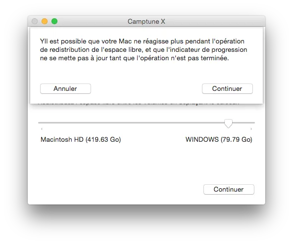 Modifier la taille d'une partition Mac / Windows (Boot Camp) 3 partition mac modifier