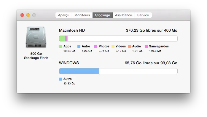 Modifier la taille d'une partition Mac / Windows (Boot Camp) 1 partition mac redimensionner sur macbook