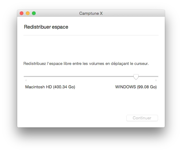 Modifier la taille d'une partition Mac / Windows (Boot Camp) 2 partition mac redistribuer espace
