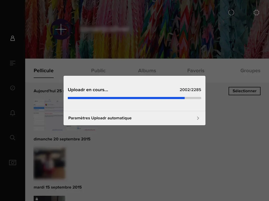 flickr upload automatique photos icloud