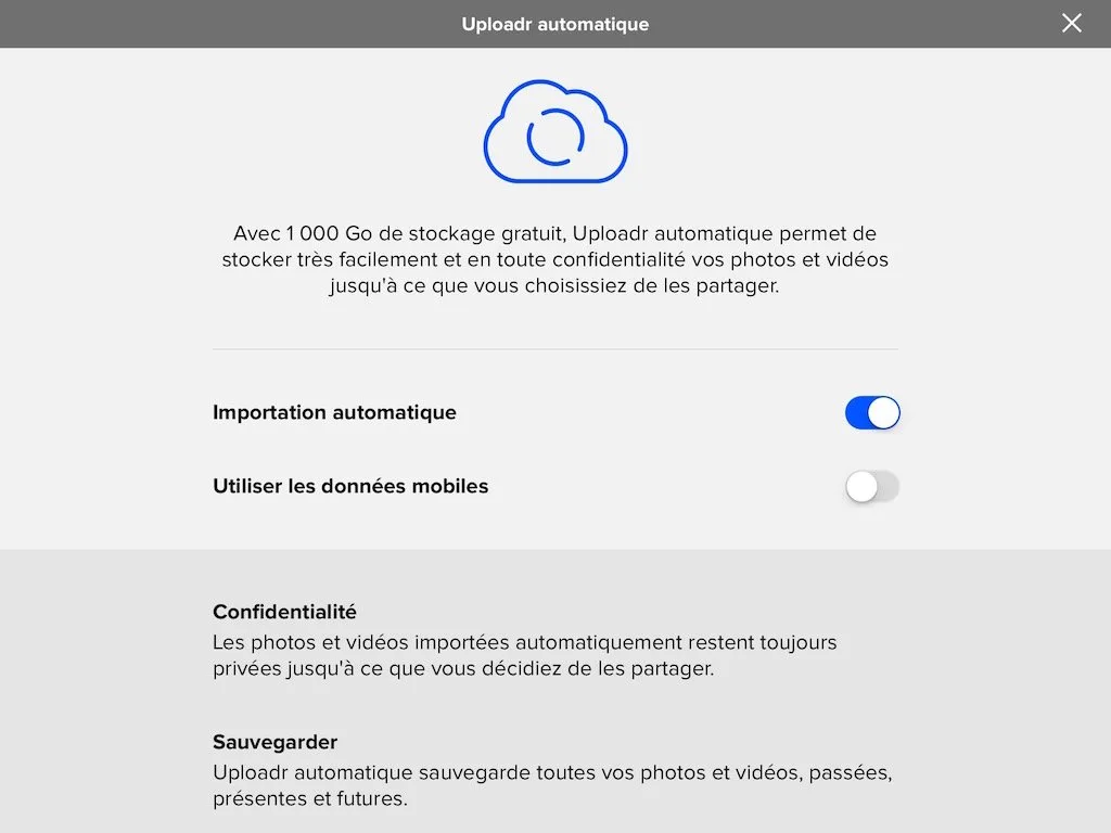 icloud flickr uploader automatique