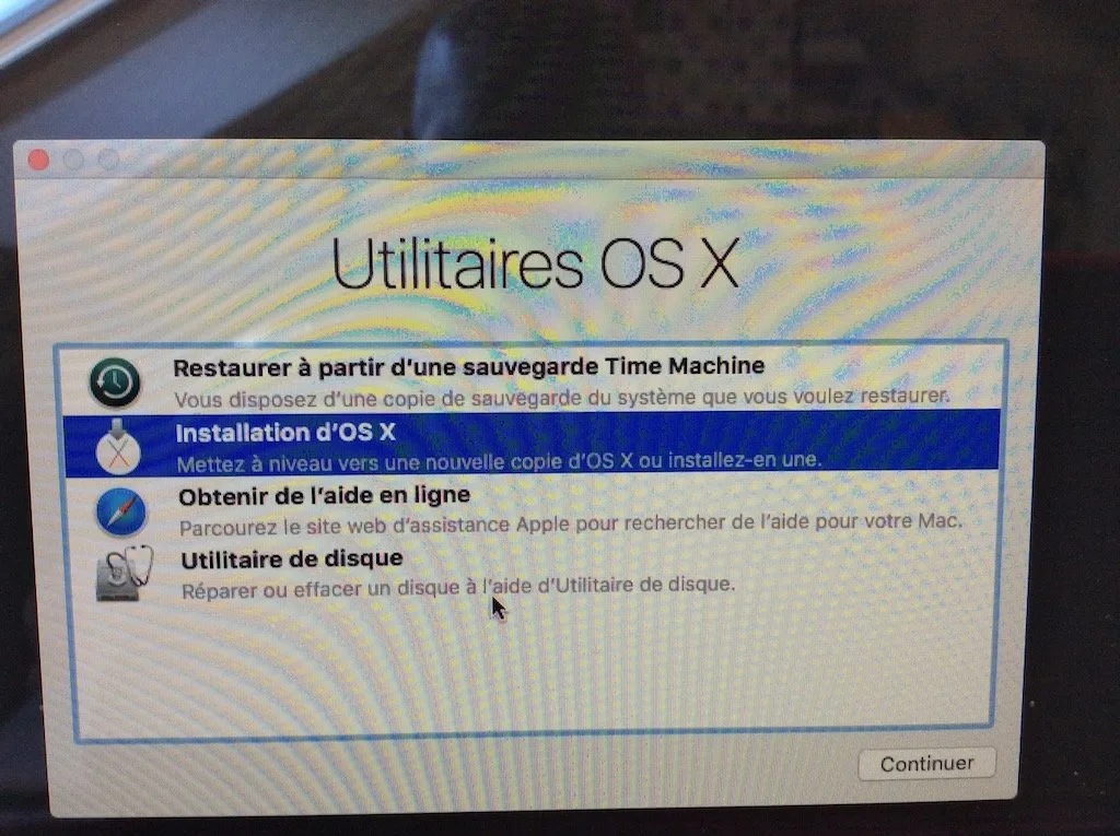 installation propre mac os x el capitan lancer installation