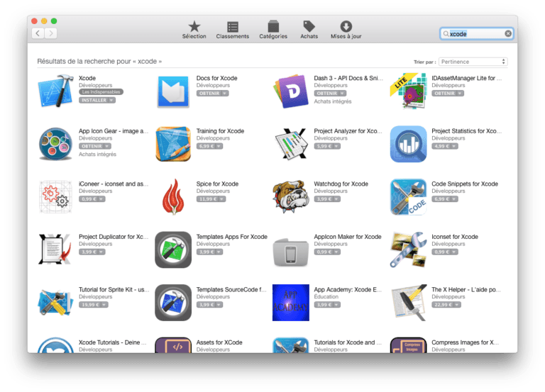 Installer Xcode El Capitan et Command Line Tools