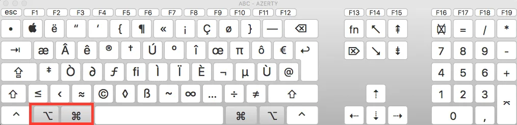 rotation ecran mac os x touches clavier
