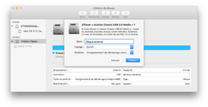 Formater un disque externe Mac exfat