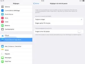 App Store sans mot de passe iphone ipad