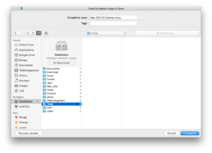 cloner el capitan disque image nas