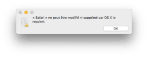 supprimer safari mac os x