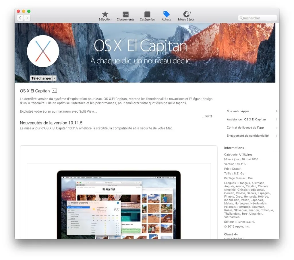 downgrade macos sierra telecharger el capitan