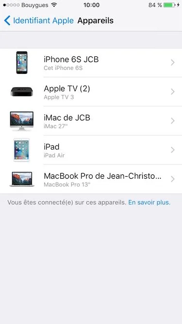 supprimer un appareil du compte icloud choisir appareils