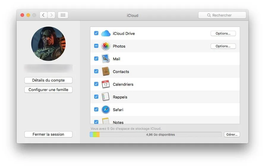 Installation MacOS Sierra icloud sauvegarde