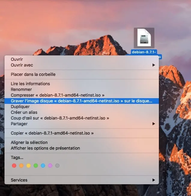 Graver un ISO sur Mac OS Sierra (10.12), El Capitan (10.11)... 3 Graver un ISO sur Mac clic droit