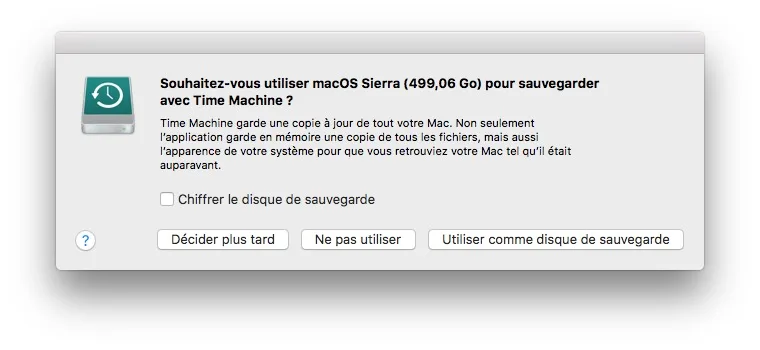 Utiliser le mode disque cible sur Mac time machine