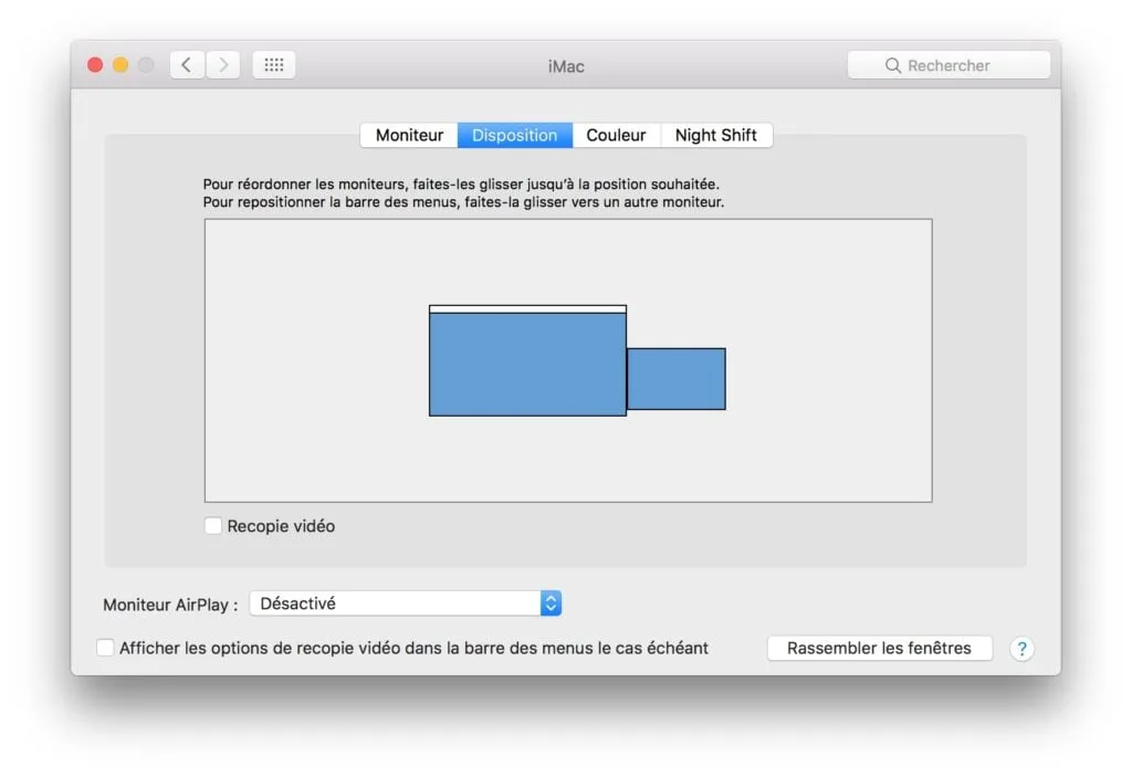 Utiliser un iMac en second ecran recopie video