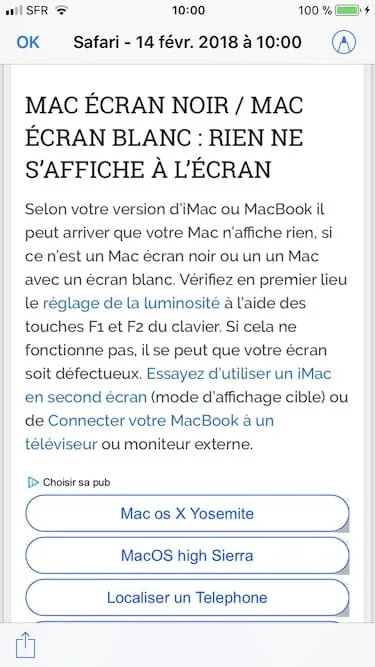 Enregistrer une page web en PDF sur iPhone rapidement