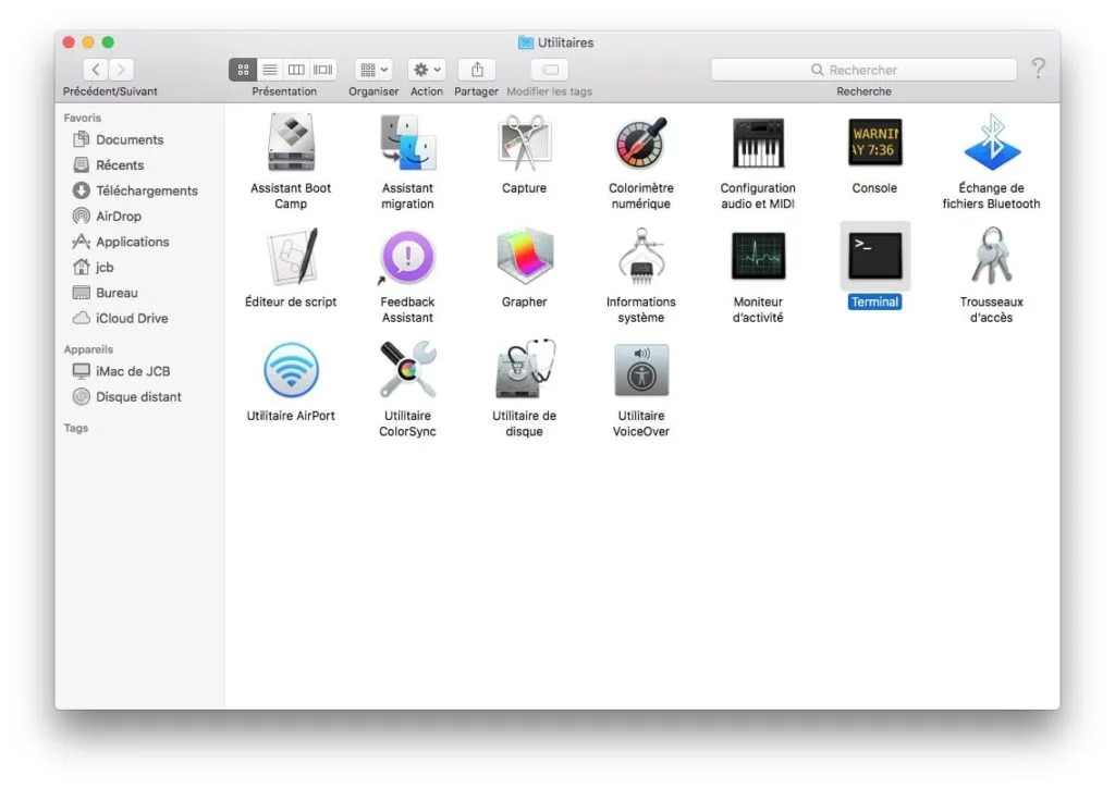 Telecharger le fichier d'installation complet de macOS High Sierra avec Terminal