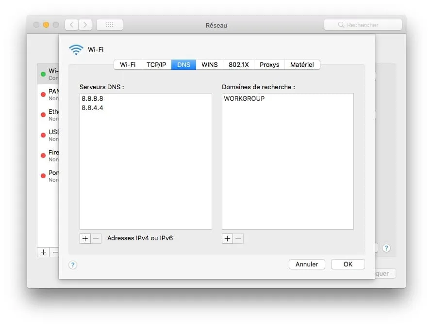 Changer les DNS de son Mac (macOS / Mac OS X) 4 Changer DNS sur Mac