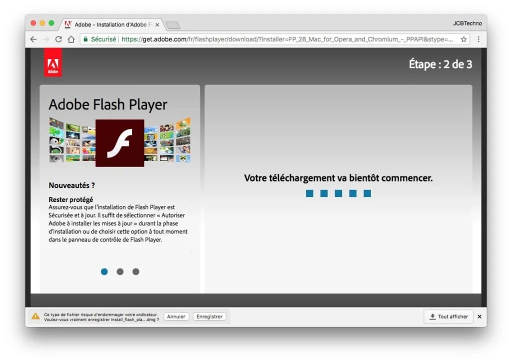 Installer Flash Player macOS High Sierra pour Mac