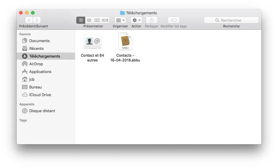Exporter ses Contacts iphone 