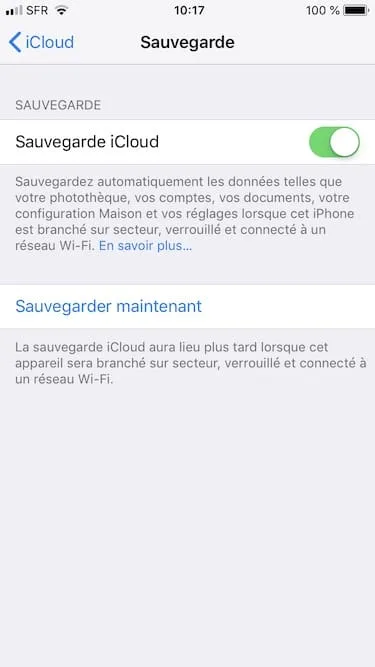 Reinitialiser son iPhone sauvegarder maintenant