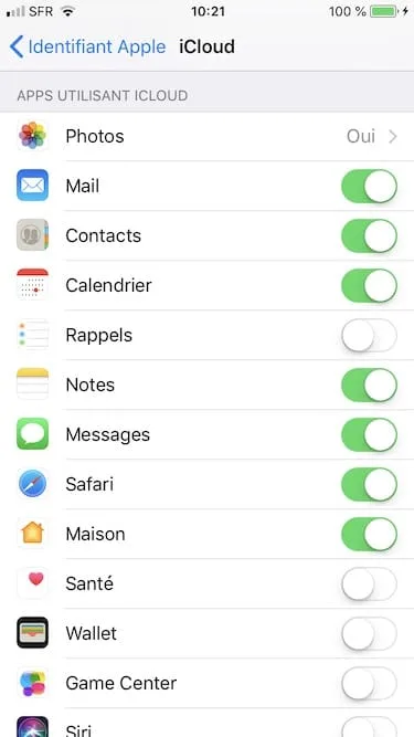Sauvegarder les Messages de son iPhone reglage icloud
