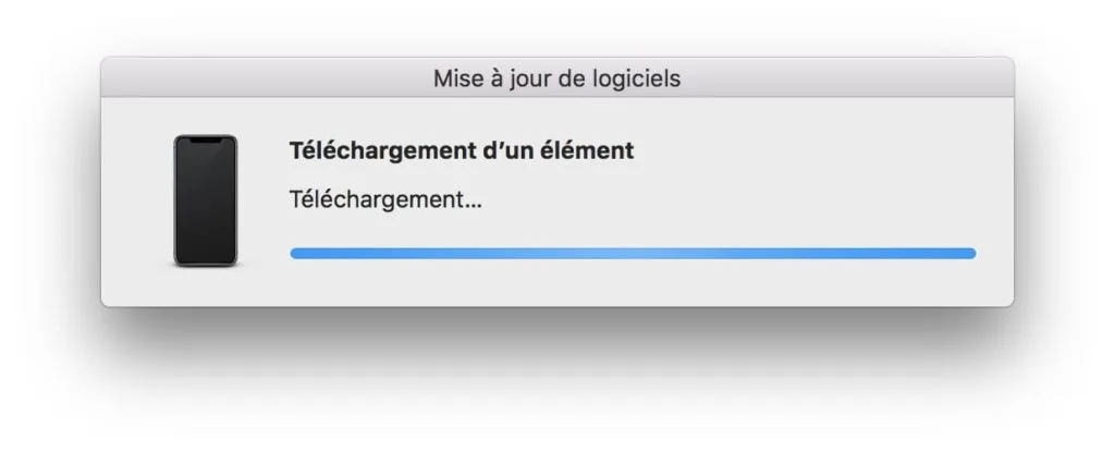 Une mise a jour logicielle est requise pour se connecter a votre iPad telechargement