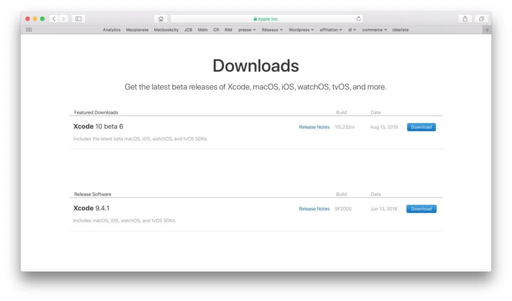 impossible connecter iphone telecharger xcode beta