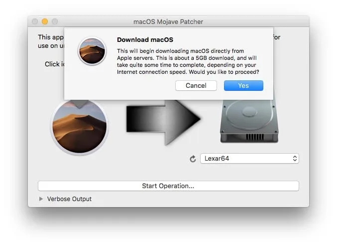 Telecharger le fichier dinstallation complet de macOS Mojave avec Macos mojave patcher download macos