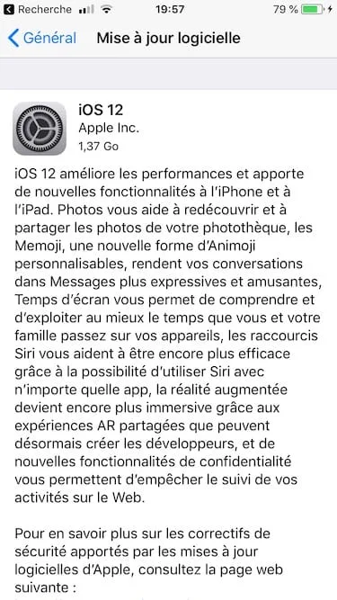 installer ios 12 en wifi 4g maj logicielle