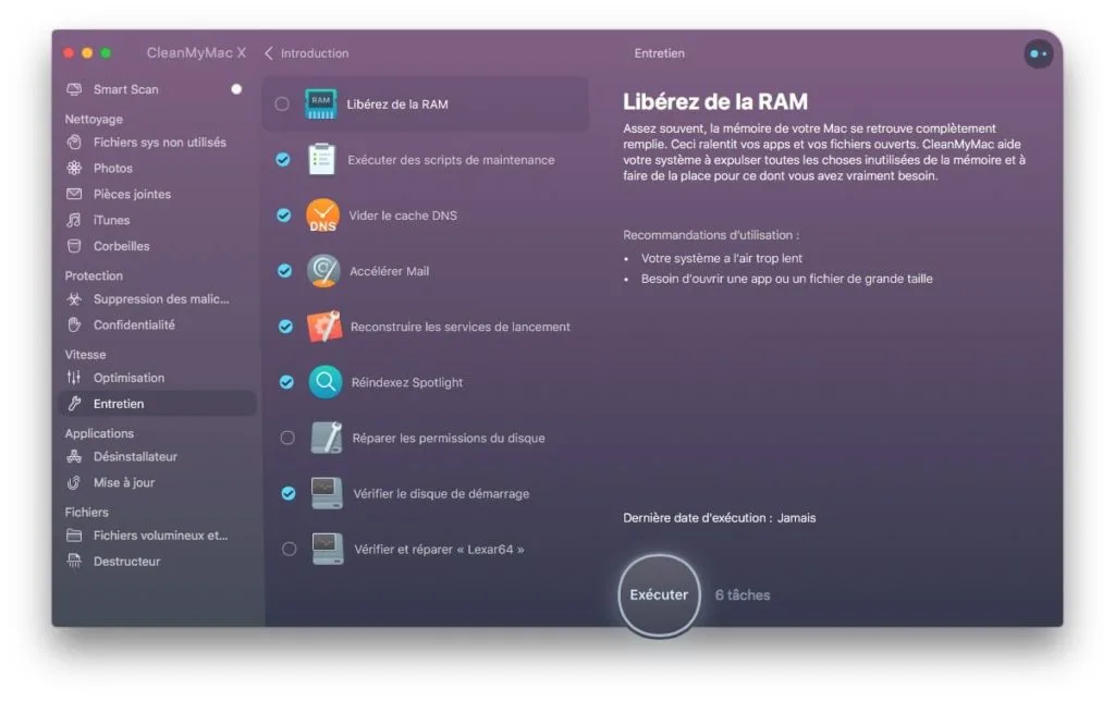 optimiser mac os x mojave