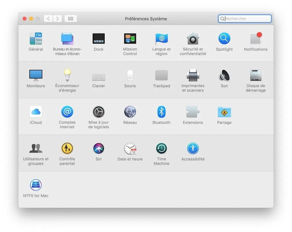 Formater en NTFS sous macOS Mojave NTFS for Mac