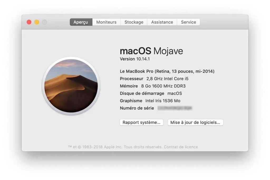Vérifier la garantie de son iPhone, iPad, Mac, Apple TV 2 Verifier la garantie de son Mac