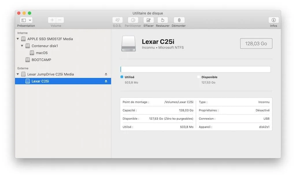 microsoft ntfs pour mac formater