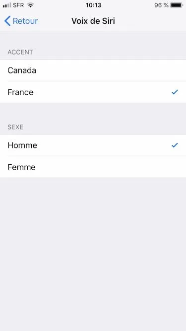 voix de siri iphone