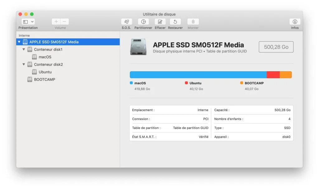 triple partition macos windows linux sur mac