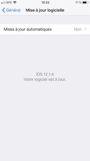 Activer les mises a jour automatiques pour iOS off par defaut
