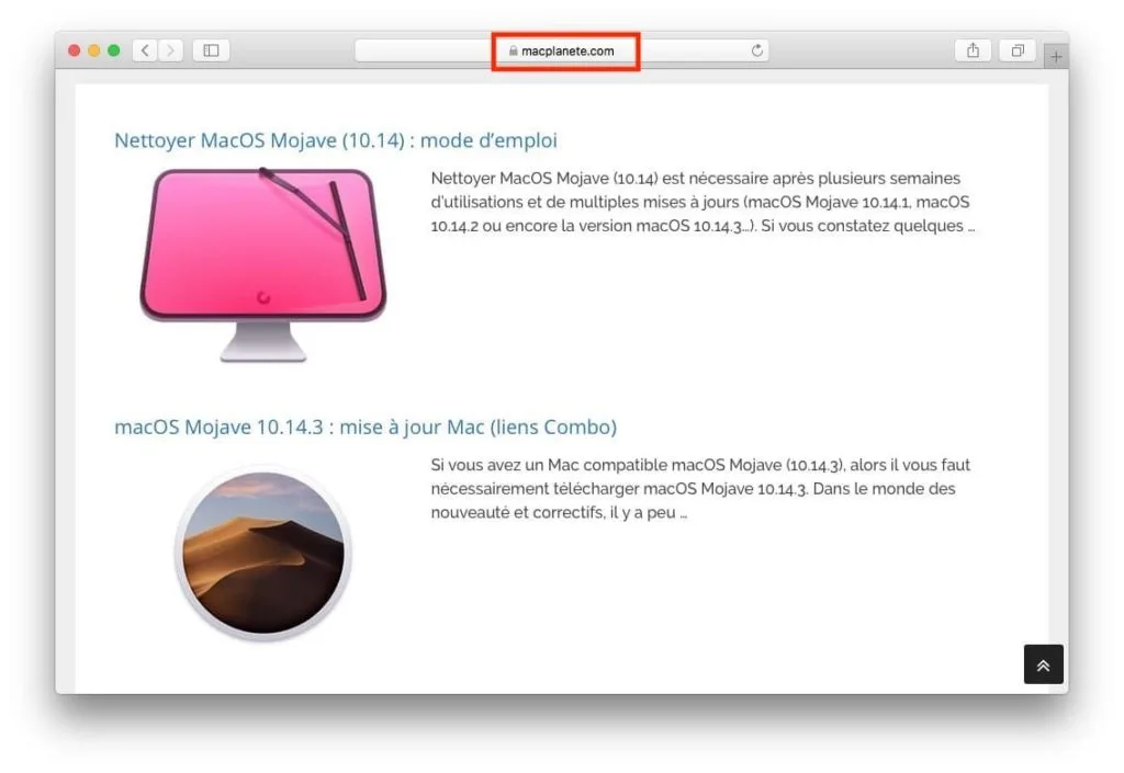 Afficher le certificat SSL d'un site web avec Safari mac cliquez sur cadenas gris ou vert